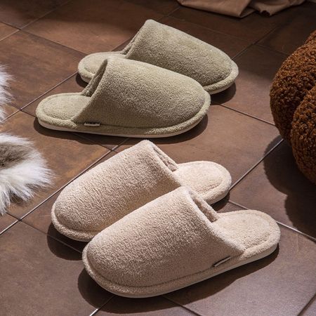 New Women's Cotton Slippers Winter Indoor Home Non-Slip Plus Velvet